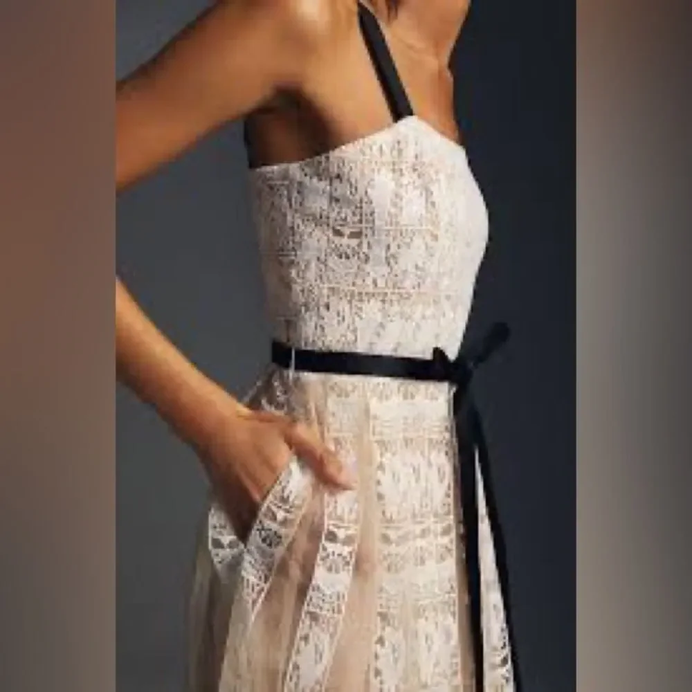 New Anthropologie Mare Mare Lace Corset Midi Dress - Picture 6 of 6